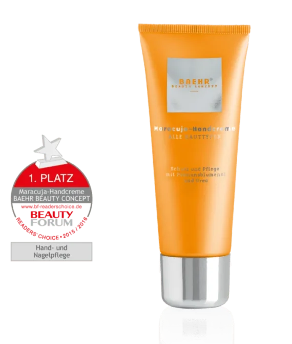 CREMĂ DE MÂINI CU ULEIUL FRUCTULUI PASIUNII ȘI UREE (MARACUJA-HANDCREME)