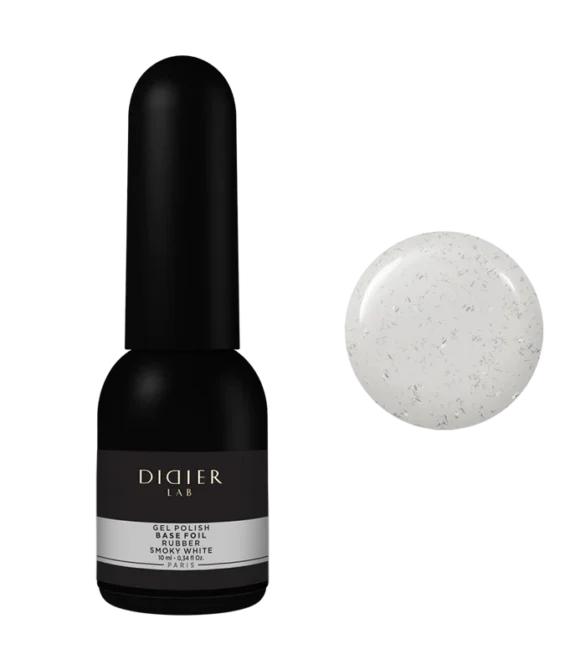 Gel polish, Rubber Foil Base Coat, Smoky white, 10мл