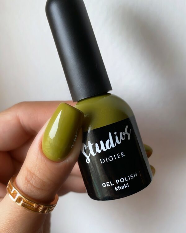 Didier Lab Gel nail polish Studios, Khaki, 8ml - imagine 2