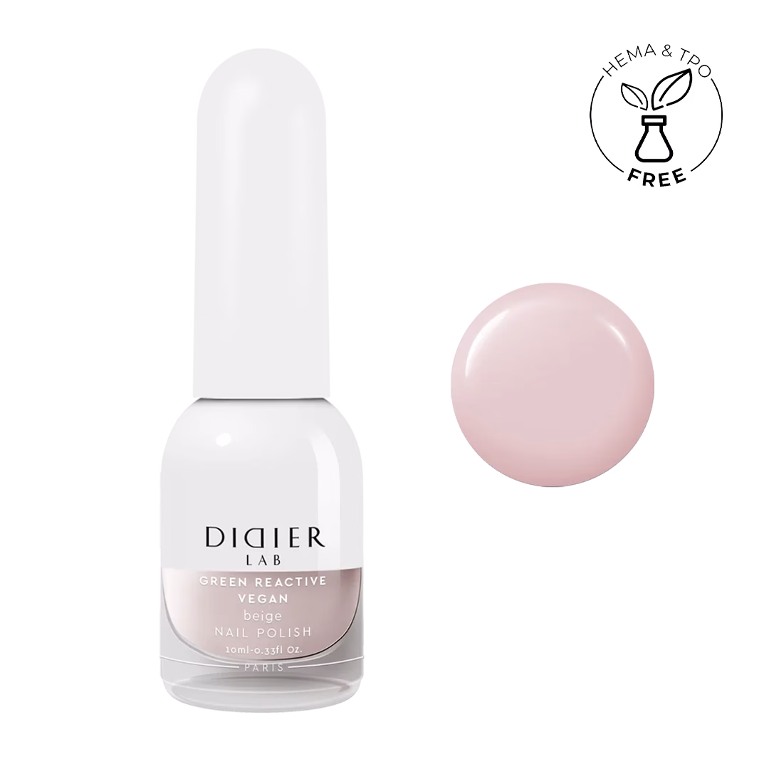Lac de unghii clasic Green Reactive Vegan Beige Didier Lab 10ml