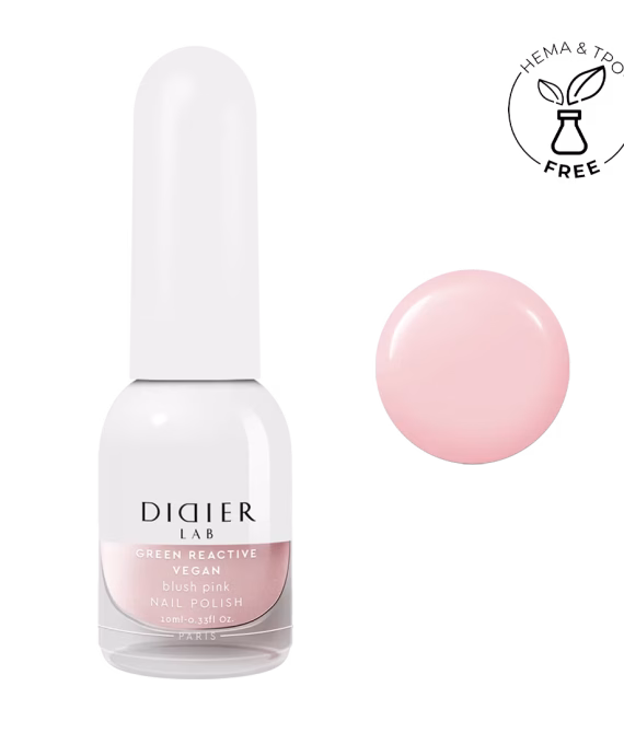 Lac de unghii clasic Green Reactive Vegan Blush Pink Didier Lab 10ml