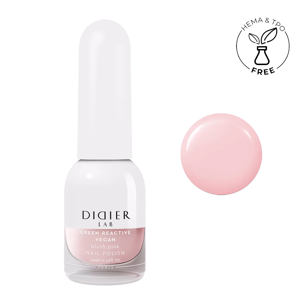 Lac de unghii clasic Green Reactive Vegan Blush Pink Didier Lab 10ml